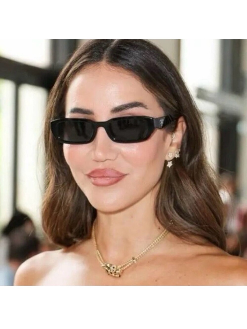 Prada Black Rectangular-Edge Sunglasses - Picture 3 of 6